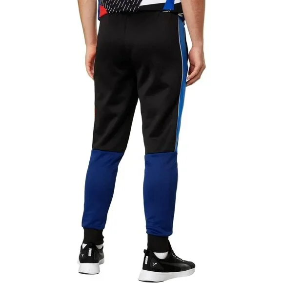 Puma BMW M Motorsport MT7 Black Track Pants Blue & Red Side Stripes, Sz XXL NWT